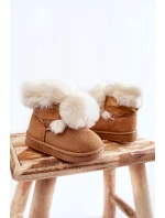 Dětské mládežnické teplé sněhule Hnědá a bílá Roofy Dětské mládežnické teplé sněhule Hnědá a bílá Roofy