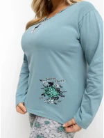 Pyžamo DU PI FP 506.56 tmavě mátové Pyžamo DU PI FP 506.56 tmavě mátové