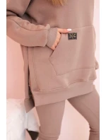 Dámská souprava bavlněná mikina s kapucí a legíny s vysokým pasem fango Dámská souprava bavlněná mikina s kapucí a legíny s vysokým pasem fango