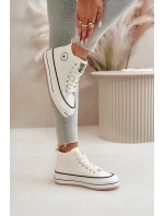 Zateplené Dámské Tenisky Na Platformě Eko Kůže Big Star OO274061 Bílé
