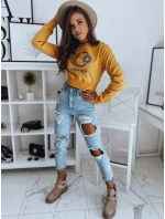 Dámská žlutá mikina LUNA FashionStreet BY1168