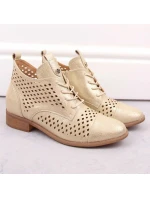 Ažurové boty Potocki W WOL205 zlaté Ažurové boty Potocki W WOL205 zlaté