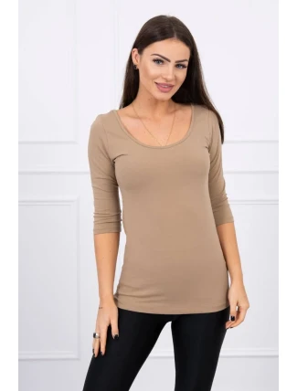 Velbloudí halenka s kulatým výstřihem Velbloudí halenka s kulatým výstřihem