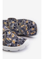 Pohodlné chlapecké pantofle na suchý zip Befado 974Y552 šedé Pohodlné chlapecké pantofle na suchý zip Befado 974Y552 šedé