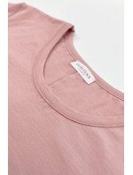 Útulný pyžamový komplet: kraťasy a tričko, špinavě růžová - růžová