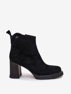 Dámské botky Vinceza – na sloupkovém podpatku, černé