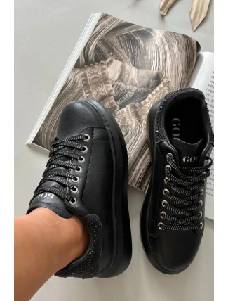 Dámské kožené tenisky GOE – černé