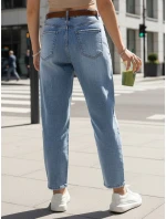 Dámské džínové kalhoty mom fit s páskem FashionStreet UY2882