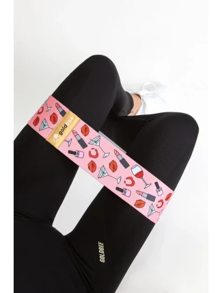 Posilovací guma BeBooty Ladies růžová-vzor - GoldBee