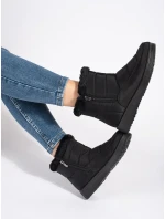 Výborné sněhule černé dámské bez podpatku Výborné sněhule černé dámské bez podpatku