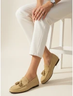 Dámské žluté semišové mokasíny FashionStreet ZY1339 Dámské žluté semišové mokasíny FashionStreet ZY1339