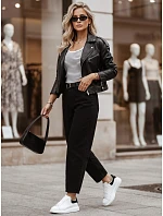 Dámské džíny s vysokým pasem a páskem, střih „balloon fit“, černé, FashionStreet UY3119 Dámské džíny s vysokým pasem a páskem, střih „balloon fit“, černé, FashionStreet UY3119