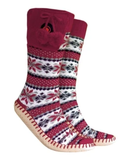 GLOVII VYHŘÍVANÉ PANTOFLE S PONOŽKAMI VELIKOST 40-44, NORSKÝ DESIGN, BATERIE A NABÍJECÍ KABEL SOUČÁSTÍ BALENÍ, GQ5L