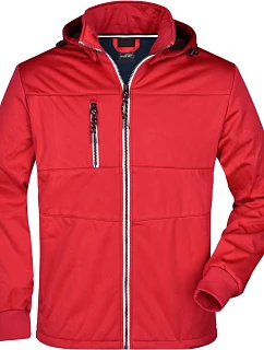 Daiber JN 1078 Pánská 3-vrstvá softshellová bunda "Maritim" 02.1078 red/navy/white