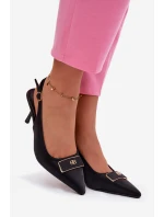 Dámské lodičky Sandály s ozdobným detailem Černé Lurella