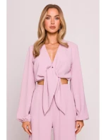 M861 Zavazovací top - krepový růžový