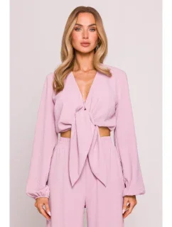 M861 Zavazovací top - krepový růžový