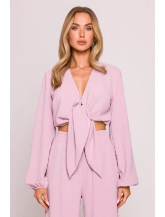 M861 Zavazovací top - krepový růžový