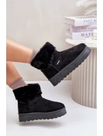 Sněhule Na Platformě S Kožešinou Big Star Černé