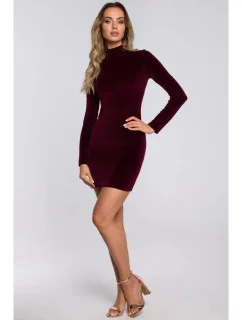 Dámské šaty M558 Bordó - MOE
