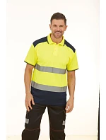 Yoko HVJ 220 Hi-Vis Piqué Polo 79.J220 hi vis orange/navy Yoko HVJ 220 Hi-Vis Piqué Polo 79.J220 hi vis orange/navy