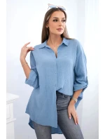 Bavlněná mušelínová košile jeansowy