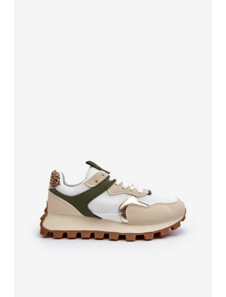 Dámské sportovní boty tenisky Beige-Zelené Ralita