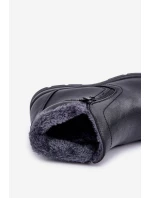 Zateplené pánské boty z eko kůže černé Daniello