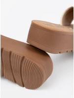 Pohodlné nazouváky dámské Jasnobeżowy platforma Pohodlné nazouváky dámské Jasnobeżowy platforma