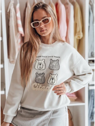 Dámská oversize mikina s medvídky MISOBEARS šedá FashionStreet BY1436