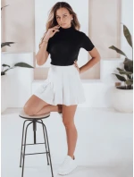 Dámský žebrovaný svetr s krátkým rukávem GIRLGLORY black FashionStreet MY2552