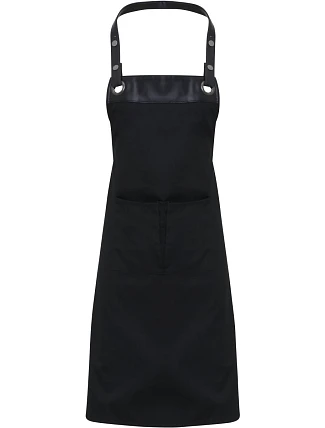 Premier PR 123 Zástěra s laclem "Espresso" 39.0123 black/black