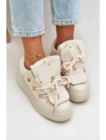 Dámské tenisky na platformě béžové Dolistana