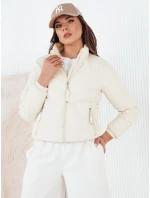 Dámská prošívaná přechodová bunda SALECA ecru FashionStreet TY4252