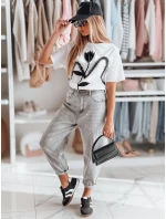 Dámské tričko oversize s 3D efektem PETINIA bílá FashionStreet RY2713