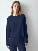 Vrchní díl pyžama Cozy Comfort Top X 01 modrý Blue - TRIUMPH Vrchní díl pyžama Cozy Comfort Top X 01 modrý Blue - TRIUMPH