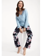Pyžamo Luna 614 dlouhé/r M-2XL Z24 dámské Pyžamo Luna 614 dlouhé/r M-2XL Z24 dámské