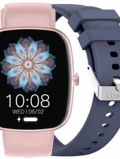 Dámské chytré hodinky GRAVITY GT18-3 Pink Silicone Strap + Navy Blue Strap