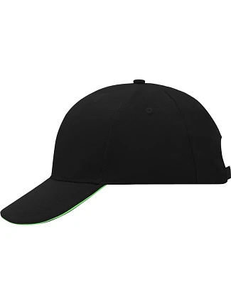 Daiber MB 24 6 panelová sandwich kšiltovka 03.0024 black/lime green Daiber MB 24 6 panelová sandwich kšiltovka 03.0024 black/lime green