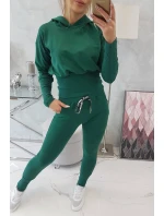 Široká žebrovaná sada zelená