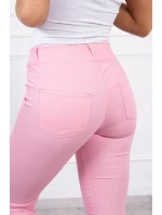 Kalhoty z džínoviny světle růžové barvy Kalhoty z džínoviny světle růžové barvy