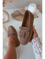Dámské mokasíny s třásněmi světle hnědé Janelisse