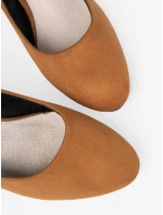 Módní lodičky Karmelowy dámské na širokém podpatku Módní lodičky Karmelowy dámské na širokém podpatku