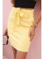 Dámská sukně s vysokým pasem žlutý