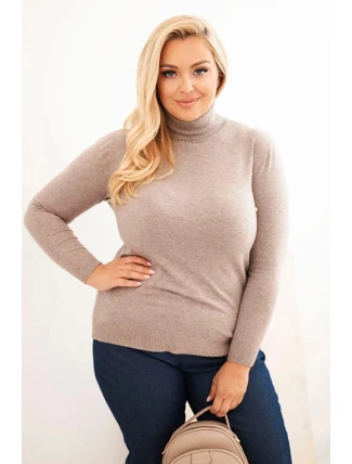 Dámský viskózový svetr Plus Size s klasickým střihem golf fango