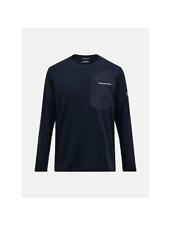 Pánská mikina PEAK PERFORMANCE M Freelight Polartec Grid Crew, černá