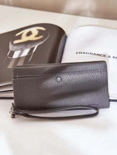 Velká Dámská Peněženka S Ražbou Eko Kůže Šedá Martiel