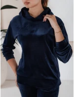 Dámský tmavě modrý velurový komplet SO COMFY FashionStreet AY0884
