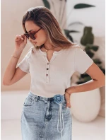 Dámská žebrovaná halenka KISS LOOK béžová FashionStreet RY2834