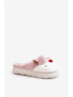 Dámské huňaté pantofle s motivem jelena růžové Wistira